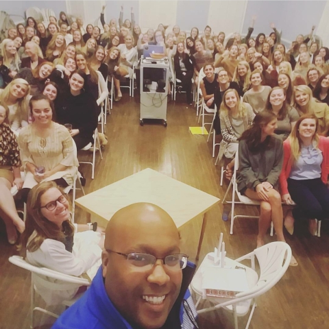 Alpha Delta Pi adopts Officer Dave Augcomfar